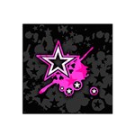 Pink Star Design Satin Bandana Scarf