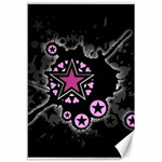 Pink Star Explosion Canvas 12  x 18 