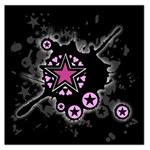 Pink Star Explosion Large Satin Scarf (Square)