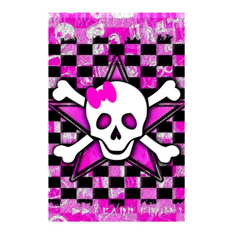 Pink Star Skull Shower Curtain 48  x 72  (Small) from UrbanLoad.com Curtain(48  X 72 ) - 42.18 x64.8  Curtain(48  X 72 )