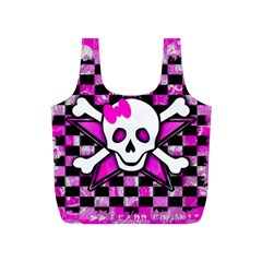 Pink Star Skull Full Print Recycle Bag (S) from UrbanLoad.com Front