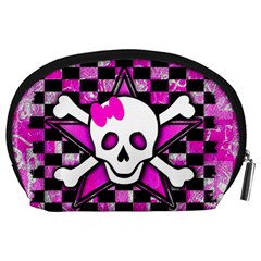 Pink Star Skull Accessory Pouch (Large) from UrbanLoad.com Back