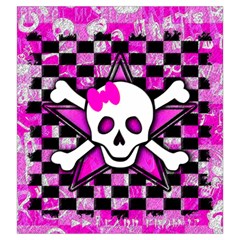Pink Star Skull Drawstring Pouch (Large) from UrbanLoad.com Back
