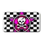 Pink Star Skull Checker Medium Bar Mat