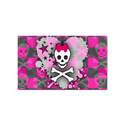 Princess Skull Heart Sticker (Rectangular) from UrbanLoad.com Front