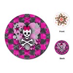 Princess Skull Heart Playing Cards Single Design (Round)