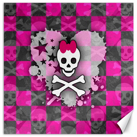 Princess Skull Heart Canvas 12  x 12  from UrbanLoad.com 11.4 x11.56  Canvas - 1