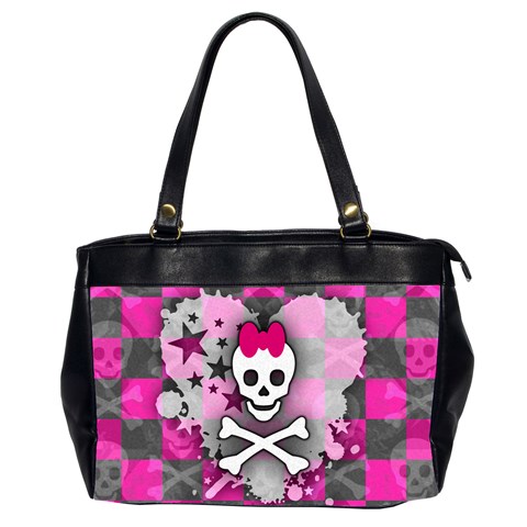 Princess Skull Heart Oversize Office Handbag (2 Sides) from UrbanLoad.com Front