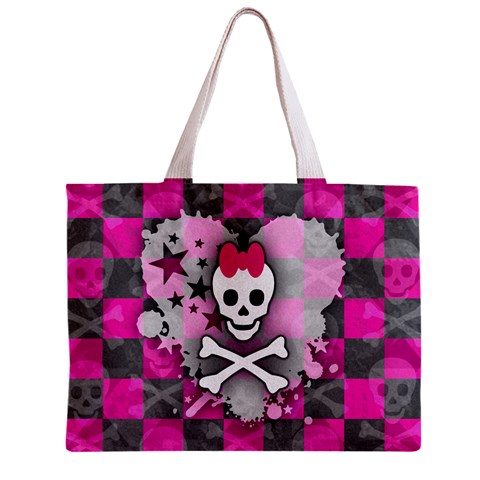 Princess Skull Heart Zipper Mini Tote Bag from UrbanLoad.com Front