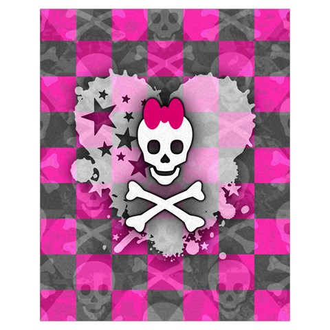 Princess Skull Heart Drawstring Pouch (XL) from UrbanLoad.com Front