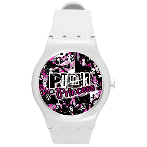 Punk Princess Round Plastic Sport Watch (M) from UrbanLoad.com Front