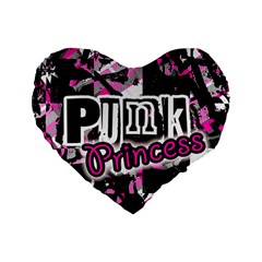 Punk Princess Standard 16  Premium Heart Shape Cushion  from UrbanLoad.com Front