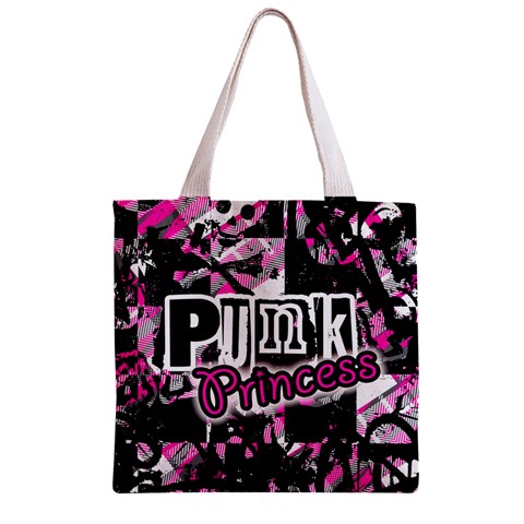 Punk Princess Zipper Grocery Tote Bag from UrbanLoad.com Front