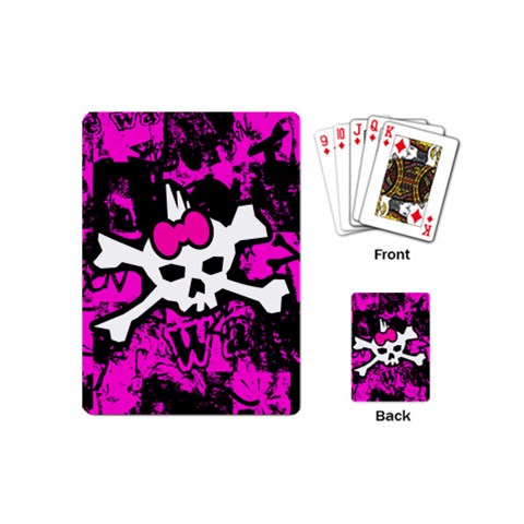 Punk Skull Princess Playing Cards Single Design (Mini) from UrbanLoad.com Back