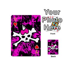 Punk Skull Princess Playing Cards 54 Designs (Mini) from UrbanLoad.com Front - Heart7