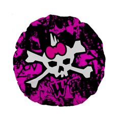 Punk Skull Princess Standard 15  Premium Round Cushion  from UrbanLoad.com Front