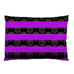 Purple Goth Skulls  Pillow Case (Two Sides)