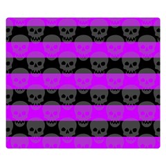 Purple Goth Skulls  Double Sided Flano Blanket (Small) from UrbanLoad.com 50 x40  Blanket Front