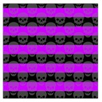 Purple Goth Skulls  Large Satin Scarf (Square)