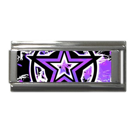 Purple Star Superlink Italian Charm (9mm) from UrbanLoad.com Front
