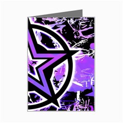 Purple Star Mini Greeting Card from UrbanLoad.com Left