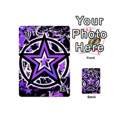 Purple Star Playing Cards 54 Designs (Mini) from UrbanLoad.com Front - Spade3