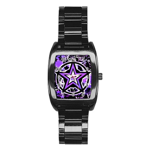 Purple Star Stainless Steel Barrel Watch from UrbanLoad.com Front