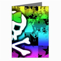 Rainbow Skull Greeting Cards (Pkg of 8) from UrbanLoad.com Left