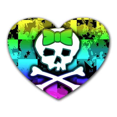 Rainbow Skull Heart Mousepad from UrbanLoad.com Front