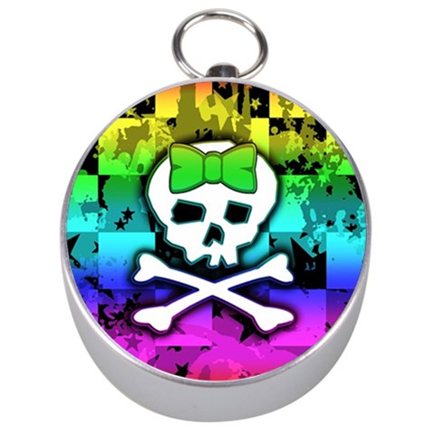 Rainbow Skull Silver Compass from UrbanLoad.com Front
