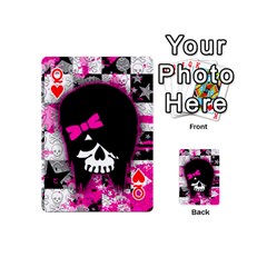 Queen Scene Kid Girl Skull Playing Cards 54 Designs (Mini) from UrbanLoad.com Front - HeartQ