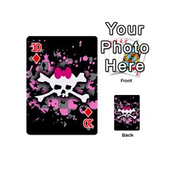 Scene Skull Splatter Playing Cards 54 Designs (Mini) from UrbanLoad.com Front - Diamond10