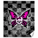 Skull Butterfly Canvas 8  x 10 