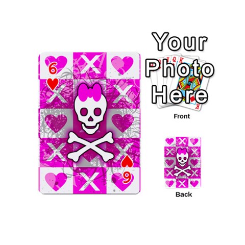Skull Princess Playing Cards 54 Designs (Mini) from UrbanLoad.com Front - Heart6