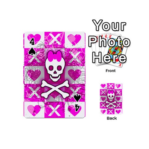 Skull Princess Playing Cards 54 Designs (Mini) from UrbanLoad.com Front - Spade4