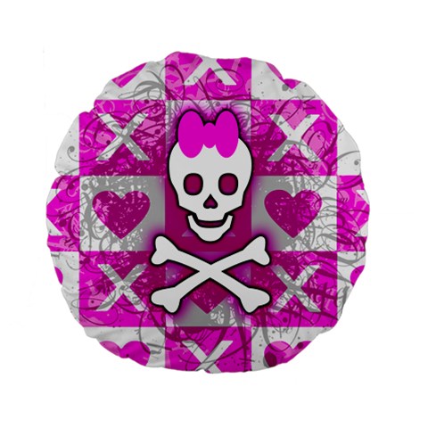 Skull Princess Standard 15  Premium Round Cushion  from UrbanLoad.com Front