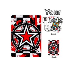 Jack Star Checkerboard Splatter Playing Cards 54 Designs (Mini) from UrbanLoad.com Front - SpadeJ