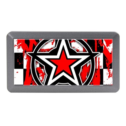 Star Checkerboard Splatter Memory Card Reader (Mini) from UrbanLoad.com Front