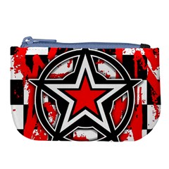 Star Checkerboard Splatter Large Coin Purse from UrbanLoad.com Front