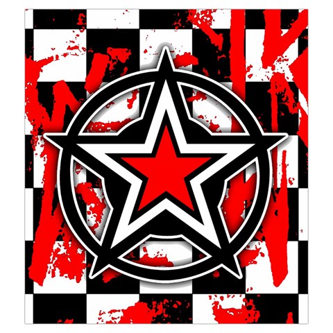 Star Checkerboard Splatter Drawstring Pouch (XXL) from UrbanLoad.com Back