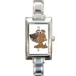 Funny Dog Rectangular Italian Charm Watch