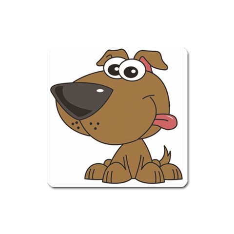 Funny Dog Magnet (Square) from UrbanLoad.com Front