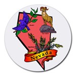 Nevada State Symbols Round Mousepad