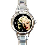 Marilyn Monroe Round Italian Charm Watch