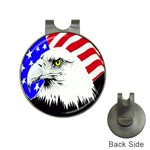 EAGLE AND FLAG Golf Ball Marker Hat Clip