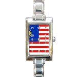 800px-Flag_of_Malaysia_svg Rectangular Italian Charm Watch