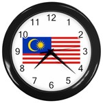 800px-Flag_of_Malaysia_svg Wall Clock (Black)