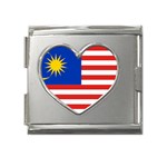 800px-Flag_of_Malaysia_svg Mega Link Heart Italian Charm (18mm)