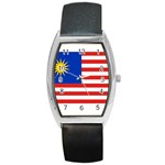 800px-Flag_of_Malaysia_svg Barrel Style Metal Watch