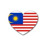 800px-Flag_of_Malaysia_svg Rubber Coaster (Heart)